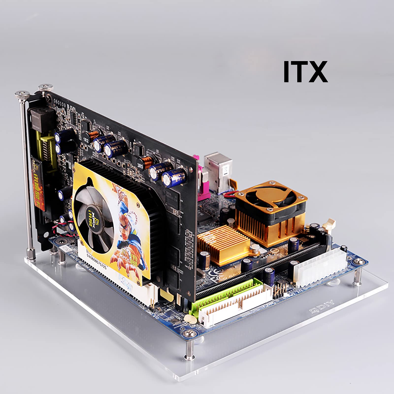 Pc Open Frame Test Bench Mini Itx Motherboard Overlock Computer Case Diy Mod Base Transparent Acrylic Stand