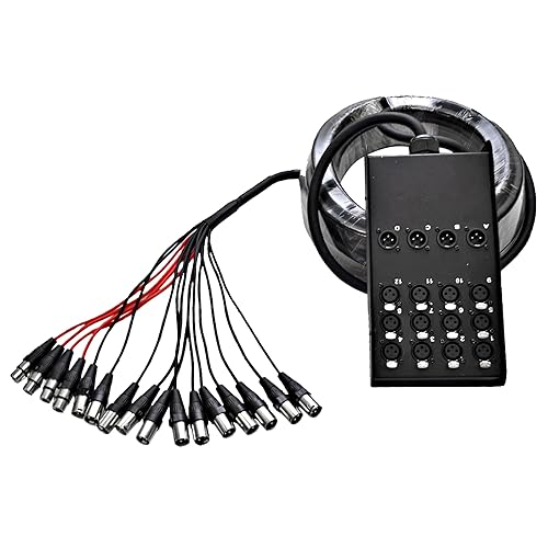 Seismic Audio Sacb 12X4X50 12 Channel Xlr Low Profile Circuit Board Snake Cable, 50 Feet