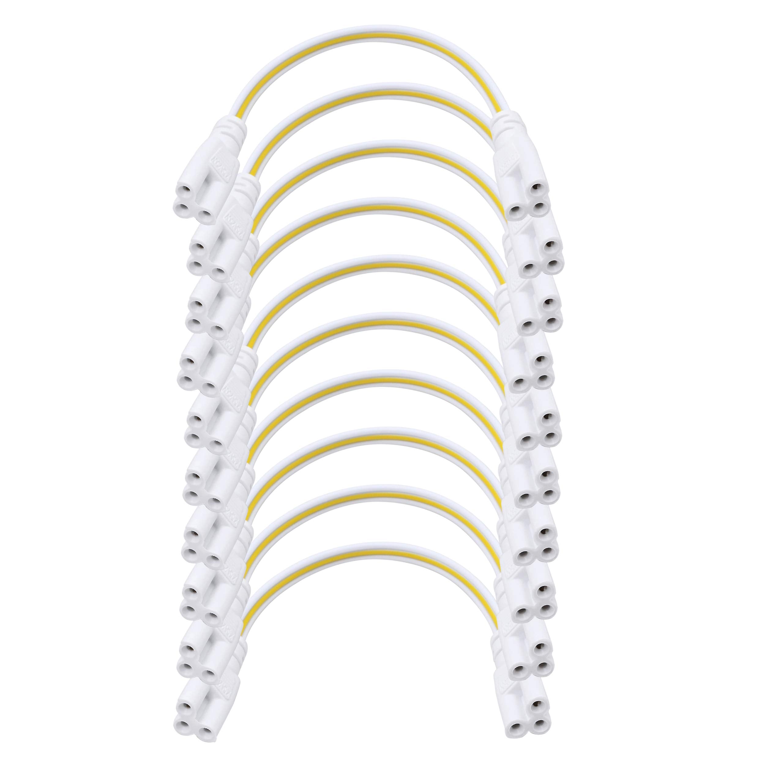 Sinloon 7.8In Led Tube Lamp Holder Socket Fittings With Cables T5 T8 Integrated Led Light Tube Double Connector Cable(20Cm 10Pcs