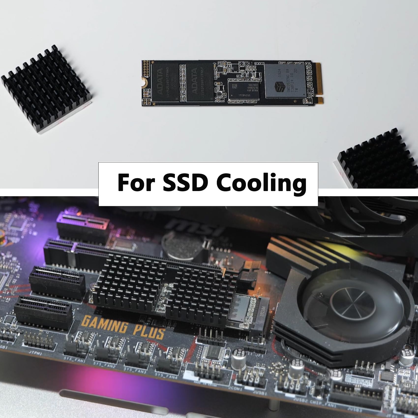 Awxlumv 6Pcs Small Heatsink 25X25X10Mm / 0.98X0.98X0.39Inch Aluminum Heat Sink Cooler Radiator With Thermal Conductive Double Si