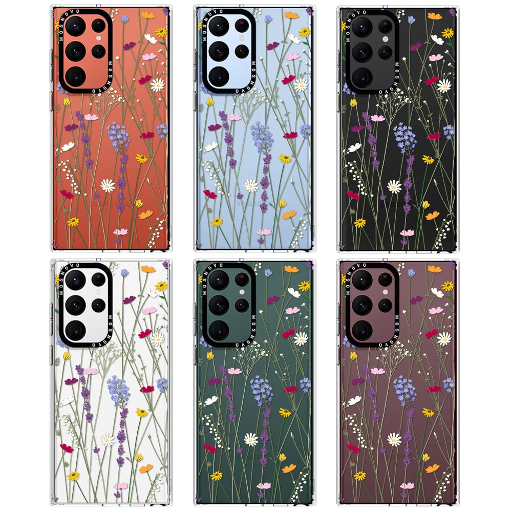 Mosnovo Case For Samsung Galaxy S22 Ultra, [Buffertech 6.6Ft Military Grade Drop Protection] [Anti Peel Off Tech] Clear Tpu Bump