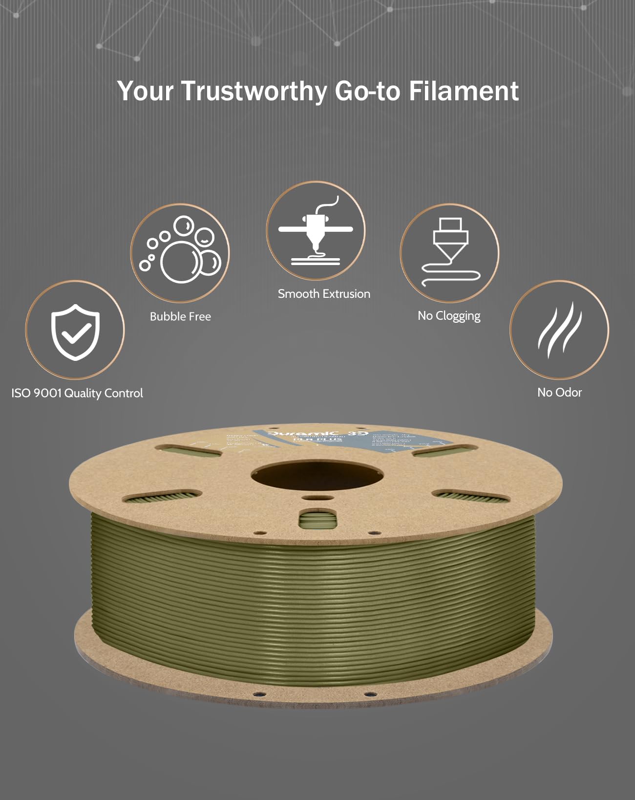 Duramic 3D Pla Filament 1.75Mm Glow In The Dark Blue 1Kg, 3D Printing Filament No Tangling No Clogging Dimensional Accuracy +/