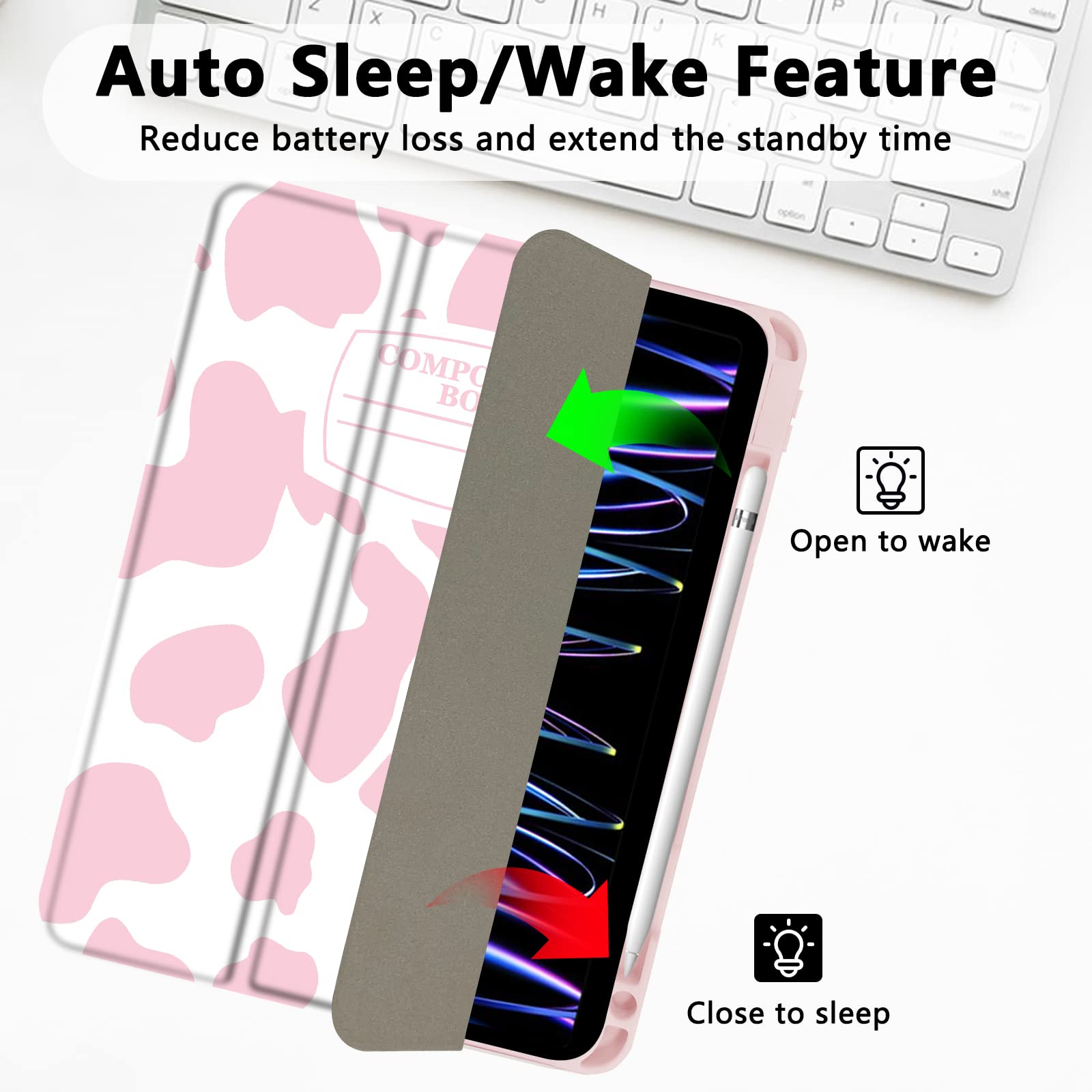 Topperfekt Ipad Pro 11 Inch Case 2022/2021/2020/2018 With Pencil Holder, Tpu Shockproof Frame And Protective Leather Cover [Auto