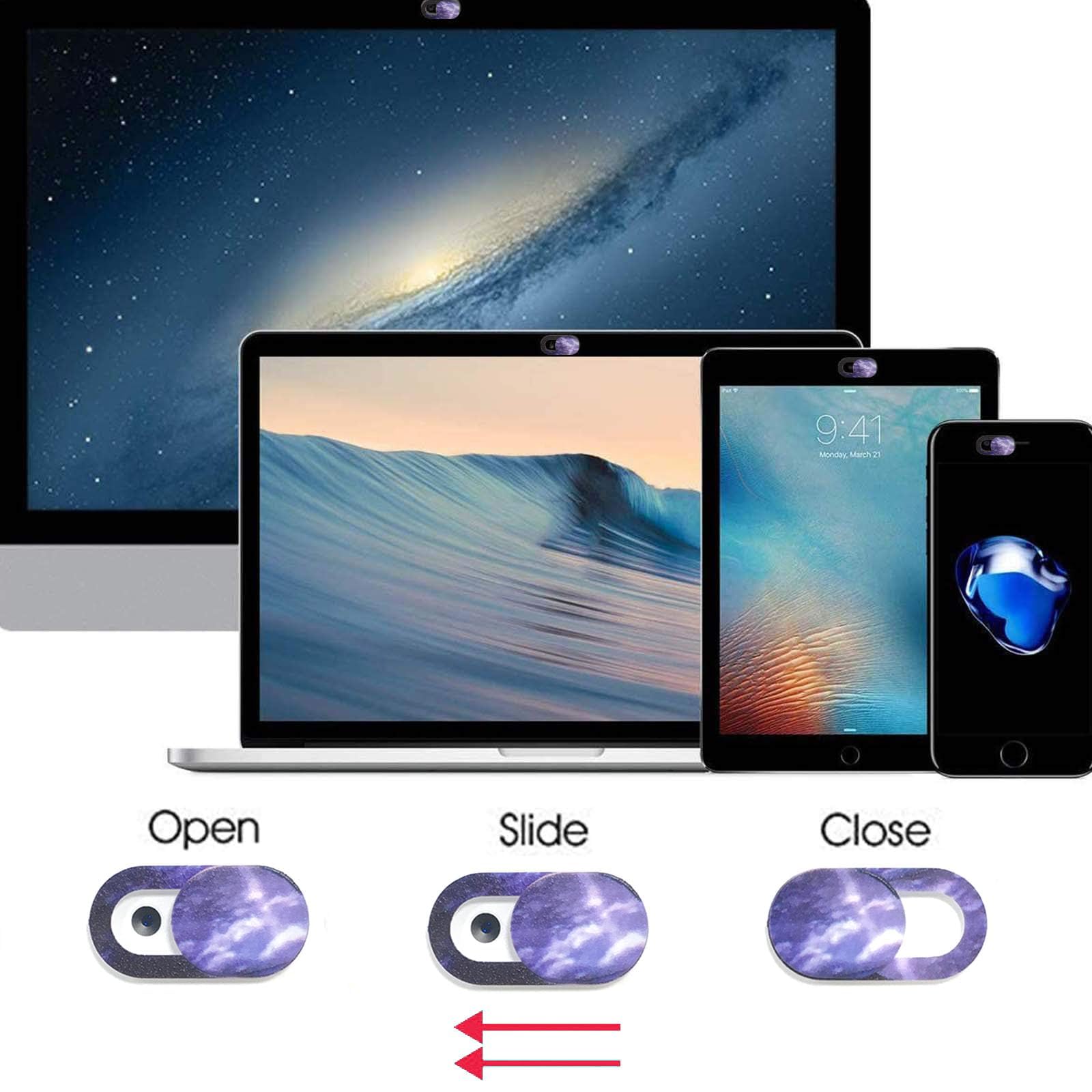 Cuxnoo Webcam Cover Slide 8 Packs - Ultra Thin Privacy Protector for MacBook Pro, iMac, iPad Pro, Colorful Space Design