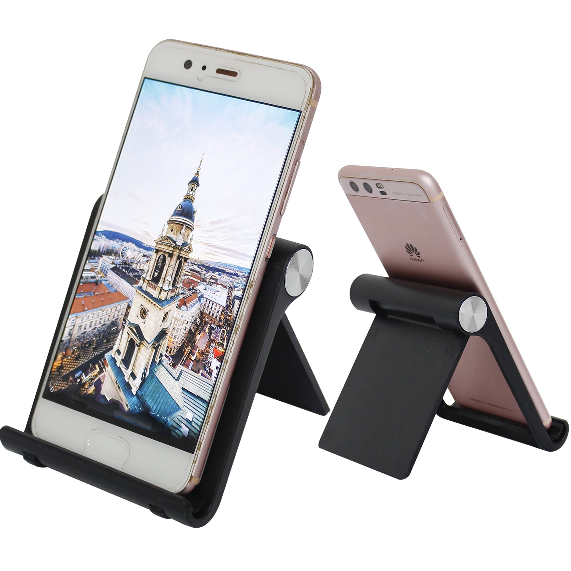 Mayten Iphone Stand Foldable Cell Phone Stand For Desk Portable Iphone Holder Compatible Iphone 12 11 Pro Xs Max,Ipad Mini,Tablets(7 10'),Multi Angle Universal Mobile Phone Stand (Black)