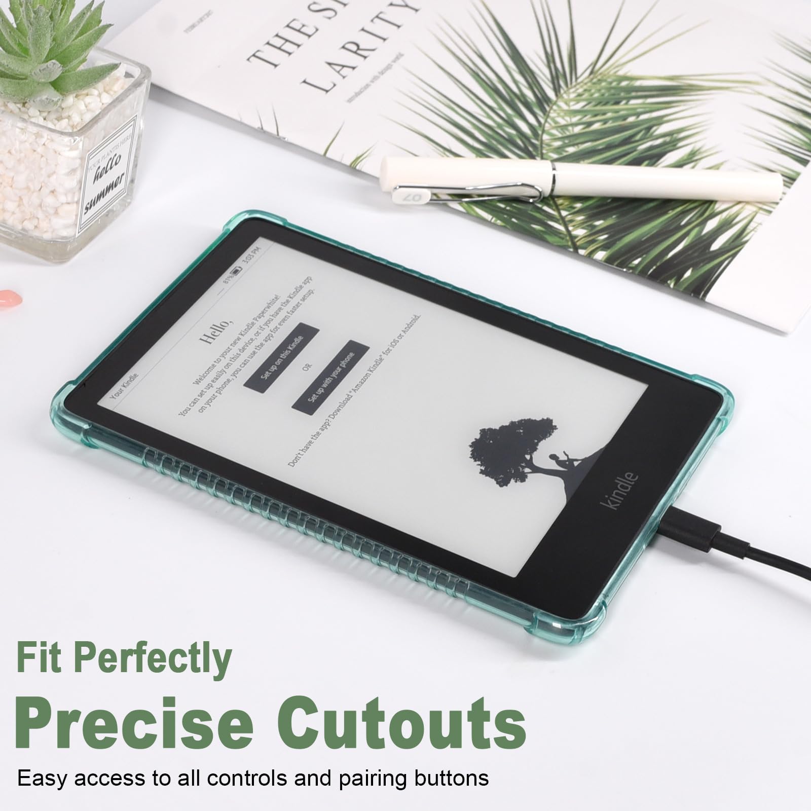 Dmluna Clear Case For 6.8'' Kindle Paperwhite 11Th Generation 2021 And Kindle Paperwhite Signature Edition, Slim Lightweight Non