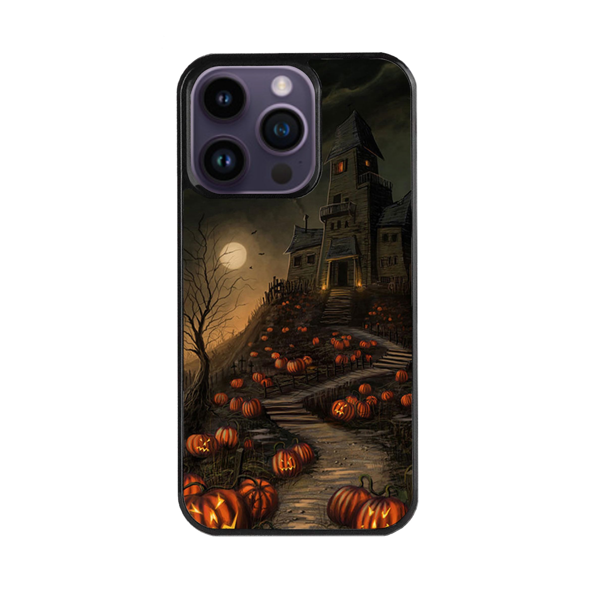Vuttoo For Iphone 14 Pro Max Case   Halloween Haunted House Pattern Phone Case   Tpu Shock Absorption Protection Phone Case