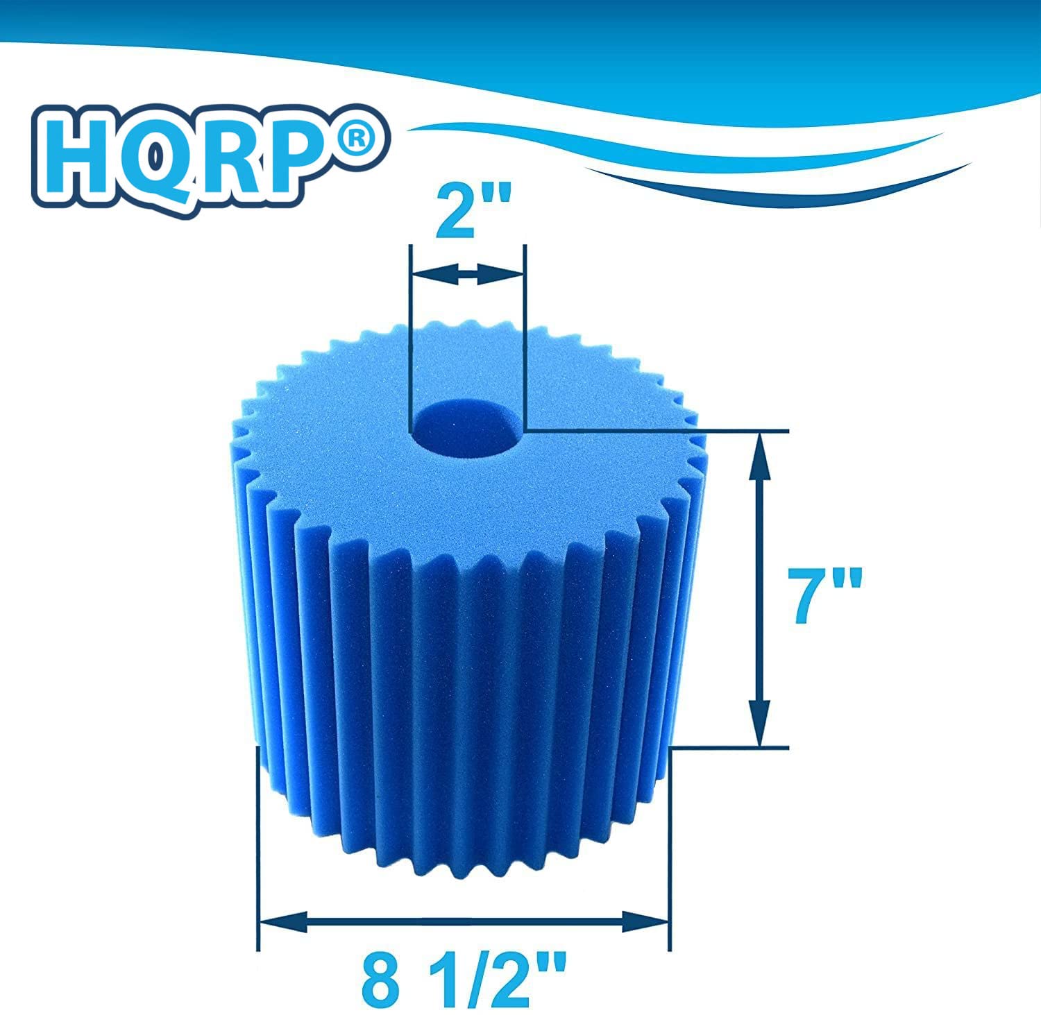 Hqrp Blue Foam Filter (7'' X 8 1/2'') Compatible With Electrolux Aerus Centralux Central Vacuums E130 E130A E130B E130F E130G E1
