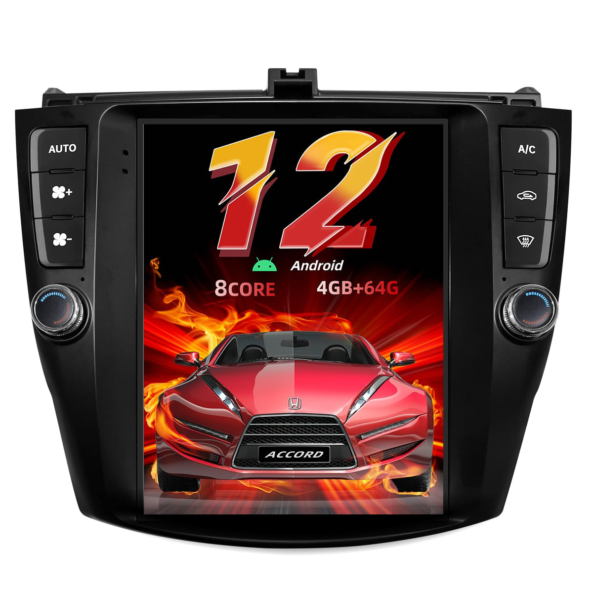 Car Radio Stereo Upgrade For Accord 7Th 2003 2004 2005 2006 2007, 9.7'' Qled Touch Screen And 1080P Backup Camera, Android 12 He