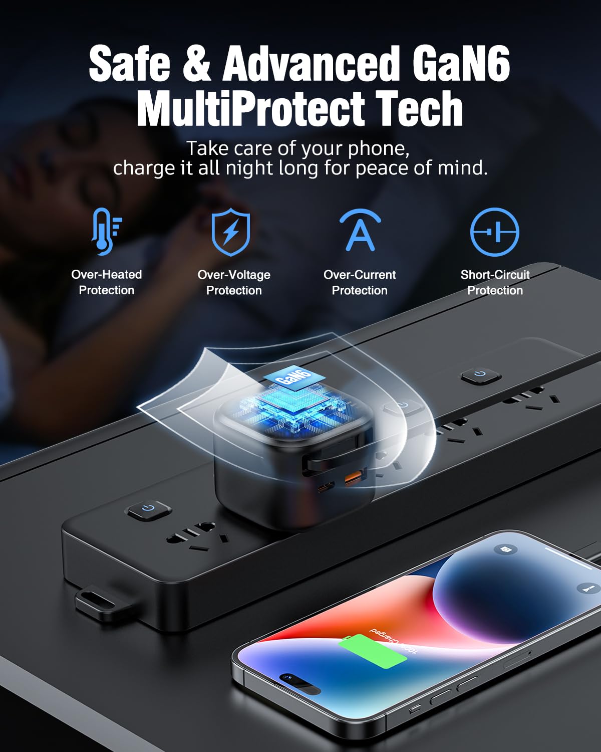 Dreambee Retractable Wall Charger, 3-Port Usb Charger With Retractable Type C Cable (39.4 Inch), 35W Fast Charging Travel Adapte