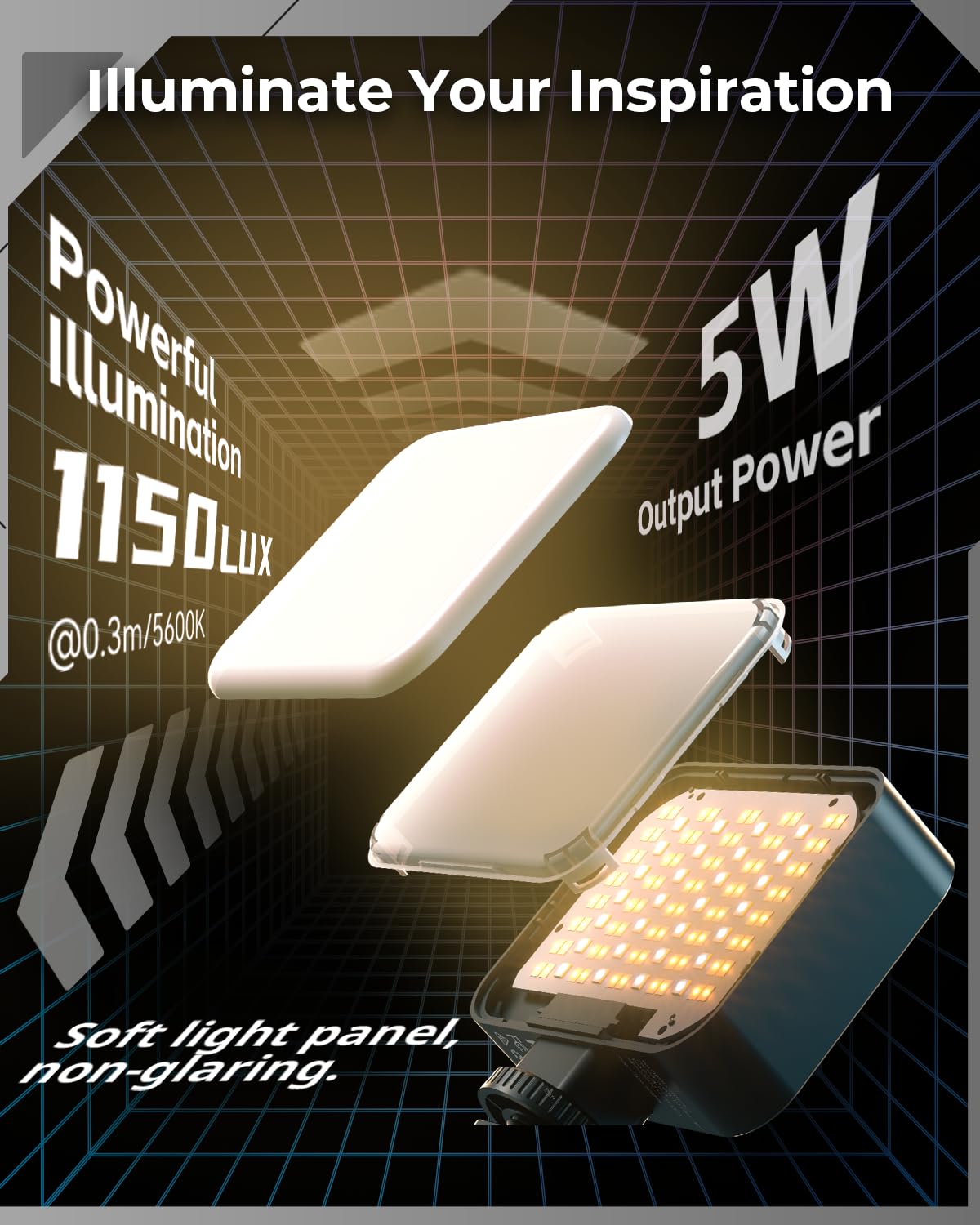 Smallrig Vibe P108 Pro Rgb Video Light, Portable Led Camera Light For Photography, Cold Shoe Light, Cri95+, 2500 6500K, 12 Effec