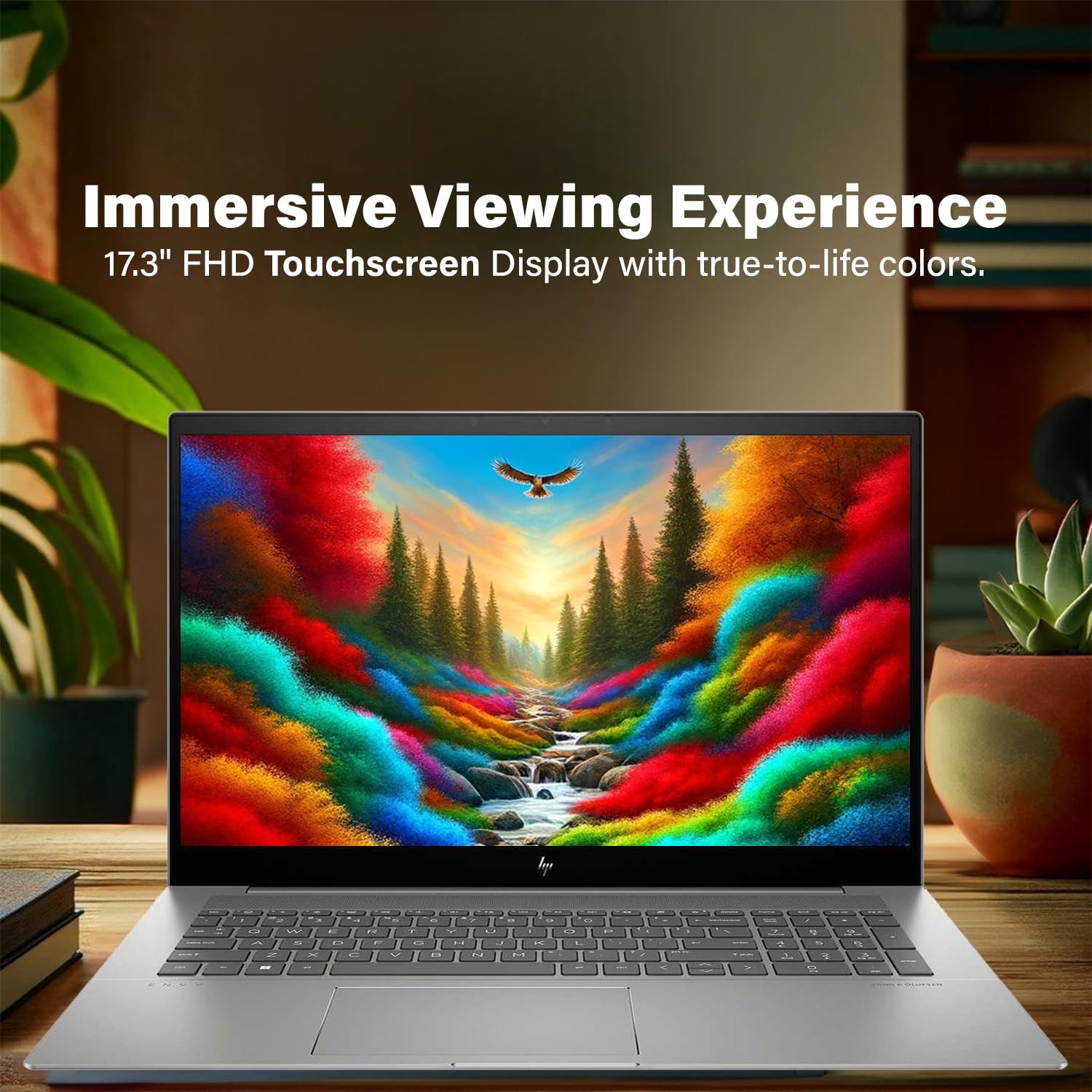 Hp Envy 17.3 Fhd Touchscreen Laptop | Intel Core I7-1355U | Geforce Rtx 3050 | Backlit Keyboard | Bang & Olufsen Audio | Wi-Fi 6