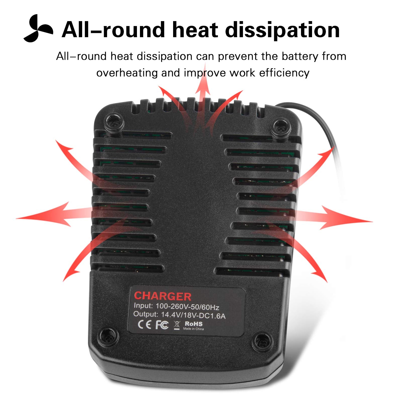 Quick Bc660 Bc1880 Charger For Bosch Tools 14.4V 18V Lithium Battery Bat619G, Bat619, Bat609G, Bat609, Bat618, Bat618G, Bat610G