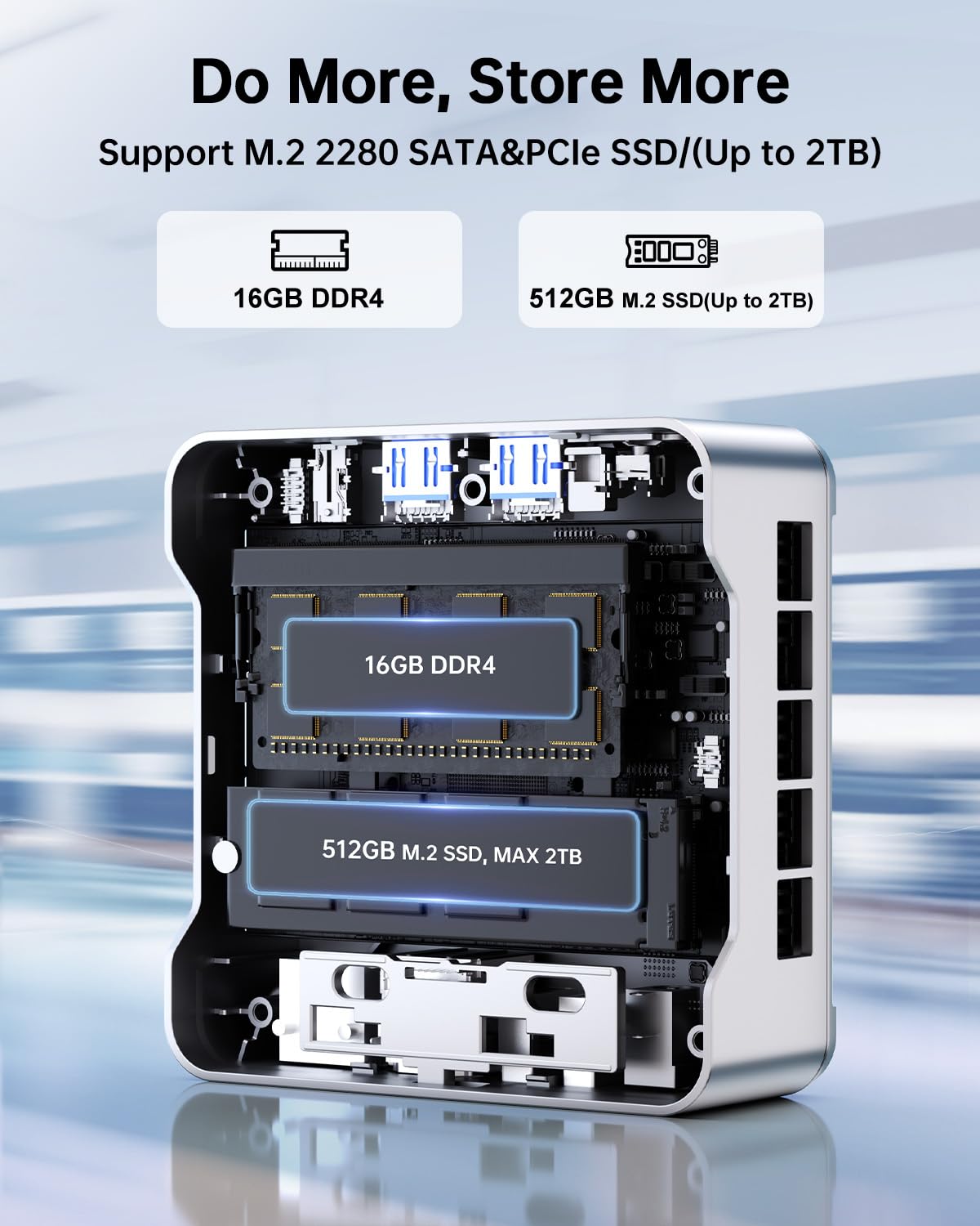 Kamrui Essenx E2 N150 Mini Pc, Micro Pc 16Gb Ddr4 512Gb Ssd Mini Computers, Twin Lake-N N150 (Beat N100, Up To 3.6Ghz) Small Pc,