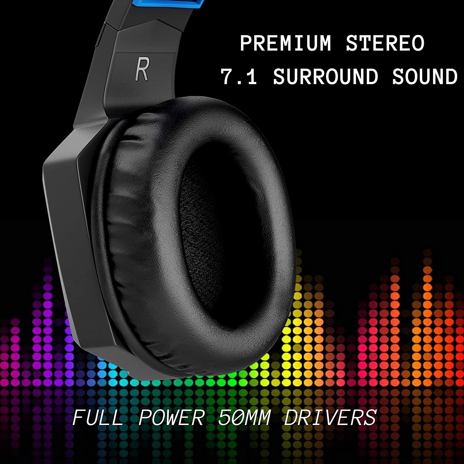 Hp Usb Gaming Headset Pc Over Ear Headphones 7.1 Surround Sound With Mic For Pc/Mac/Laptop Gamer Headset With Noise Cancelling M