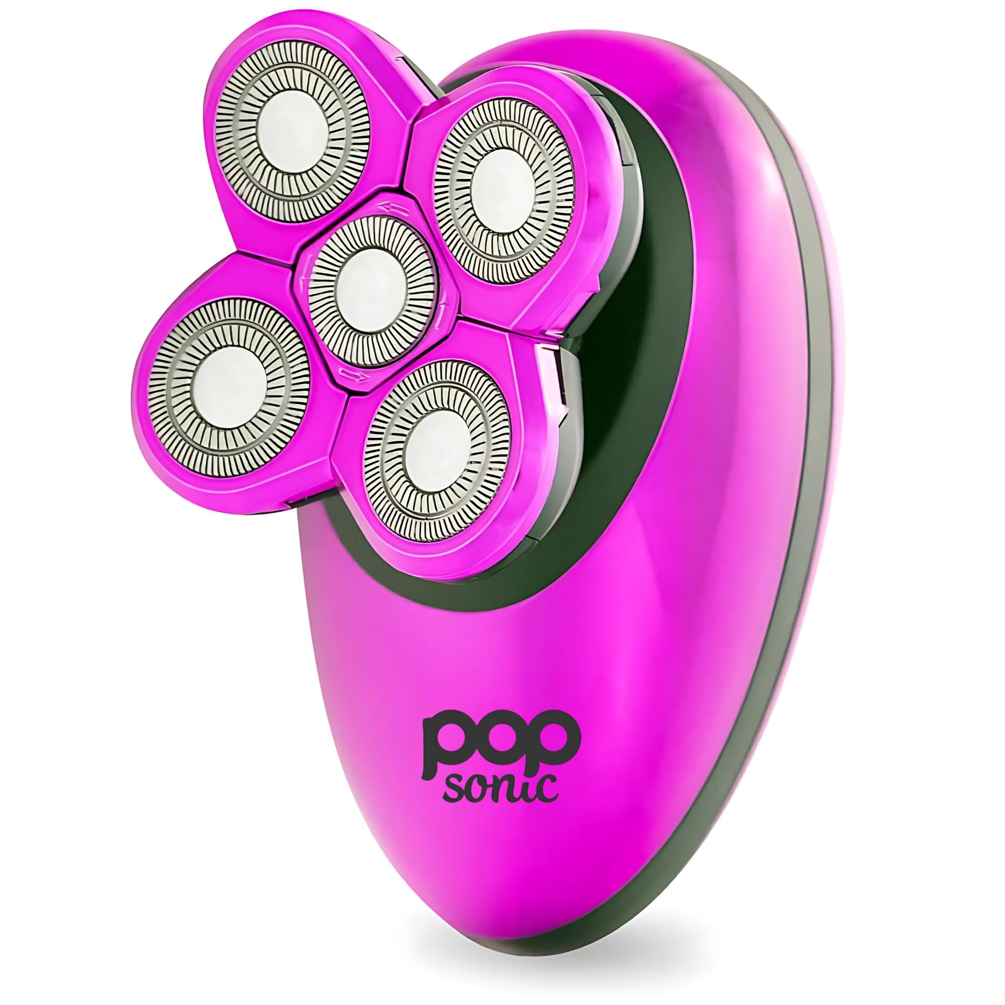 Pop Sonic Shaver for Women (Purple) - 5 Head Womens Electric Shaver - 360 Degree Flawless Hair Remover for Women w/Battery, USB