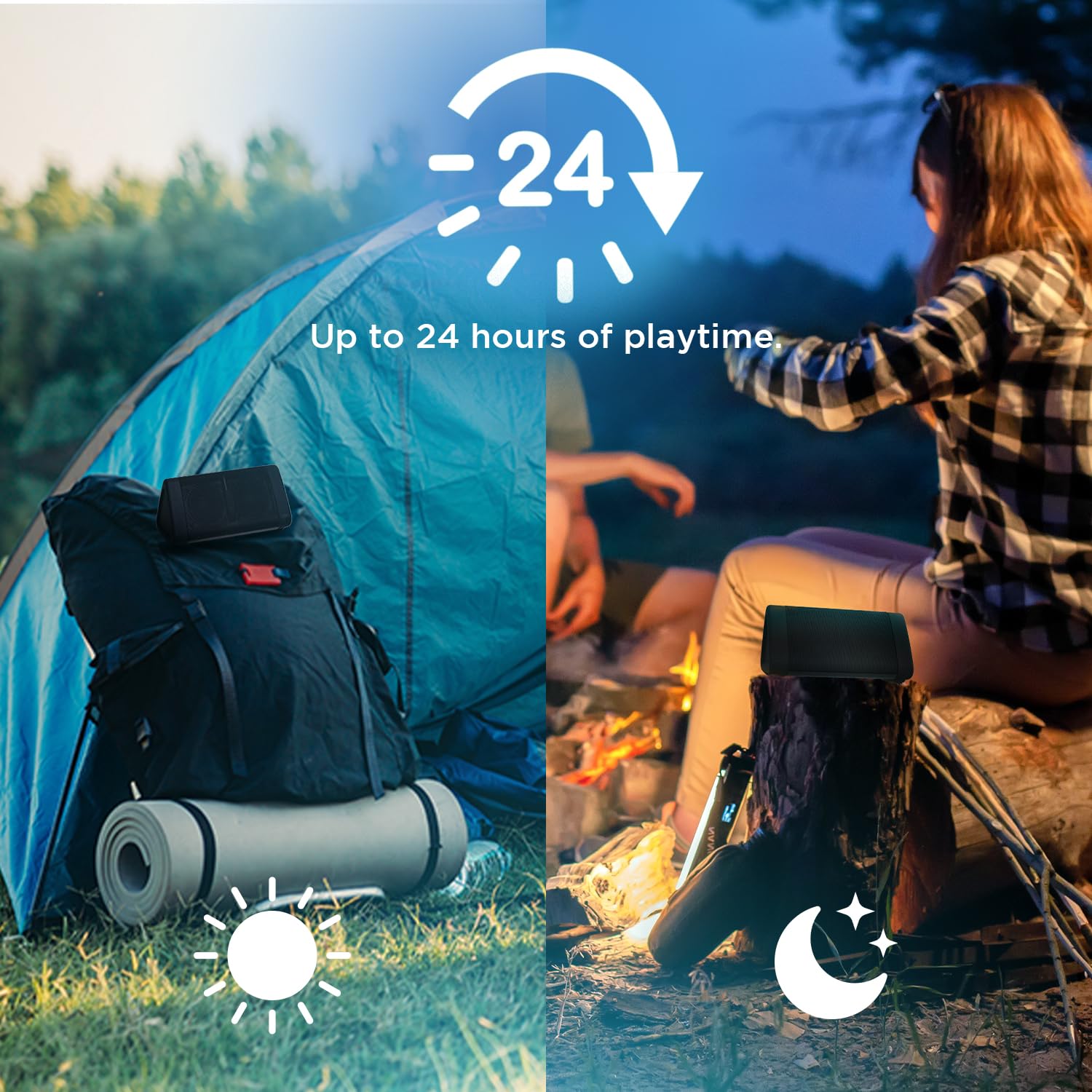 Cambridge Soundworks Oontz Angle 3 Bluetooth 5.4 Speaker, Up To 100 Ft Wireless Range, Up To 24 Hrs Playtime, Portable Small Speaker For Iphone, Android Phones, Ipx5 Portable Bluetooth Speaker, Black