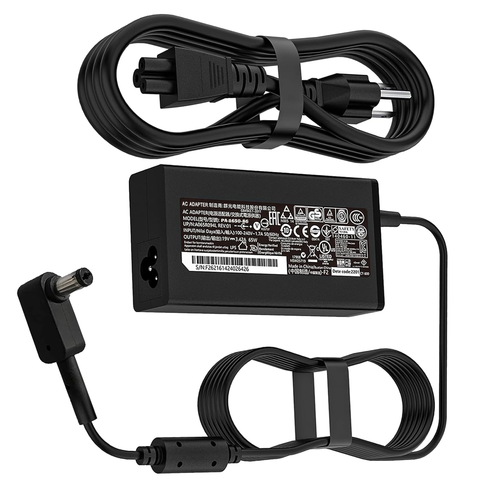 N19C3 N19C1 N16Q2 N17Q4 N15W5 N15W4 N20Q1 65W E5 Es1 E15 Charger Fit For Acer Aspire A515 43 R19L E5 575 33Bm A315 21 A515 51 E5