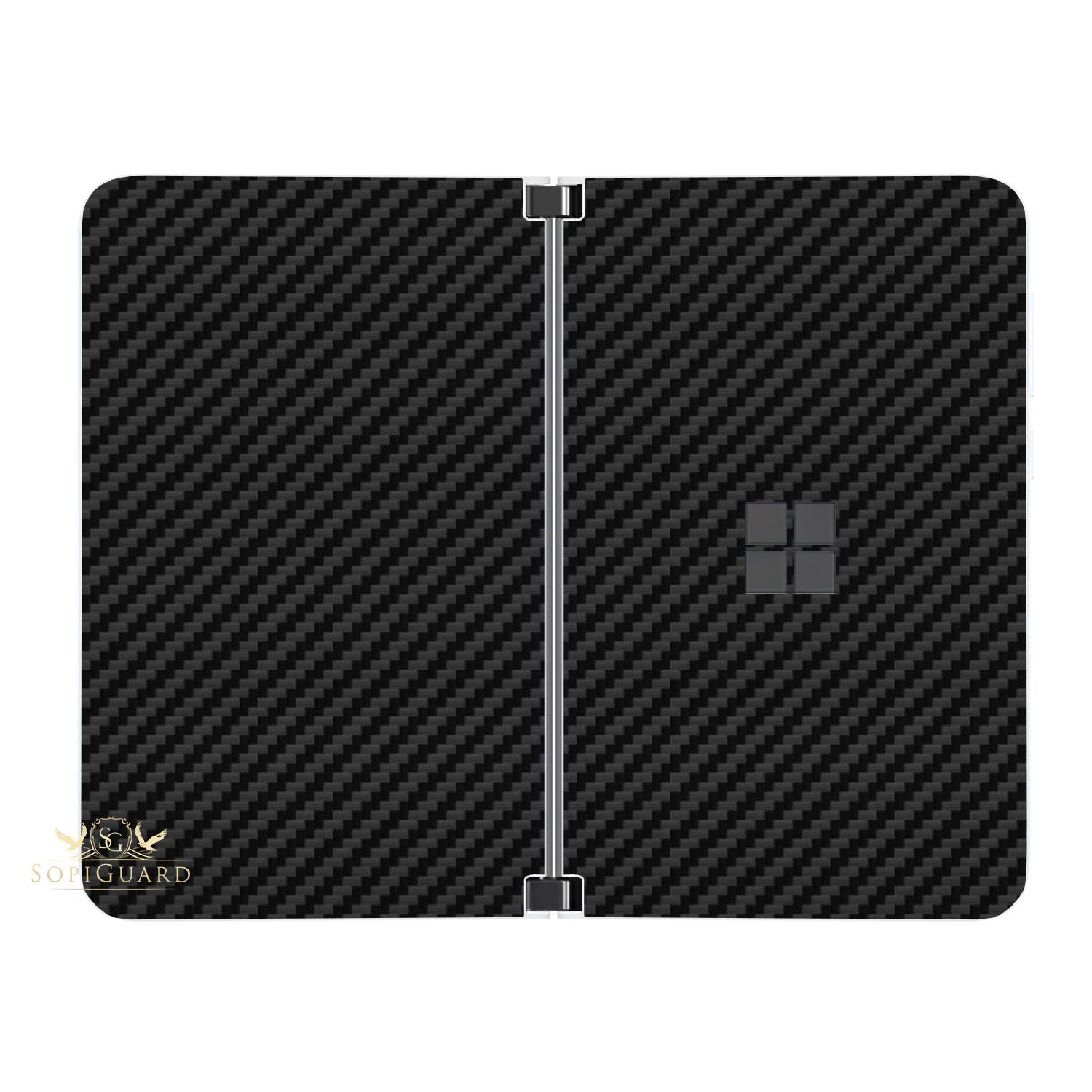 Sopiguard Sticker For Surface Duo Phone Edge To Edge Precision Vinyl Skin Wrap (Carbon Black)