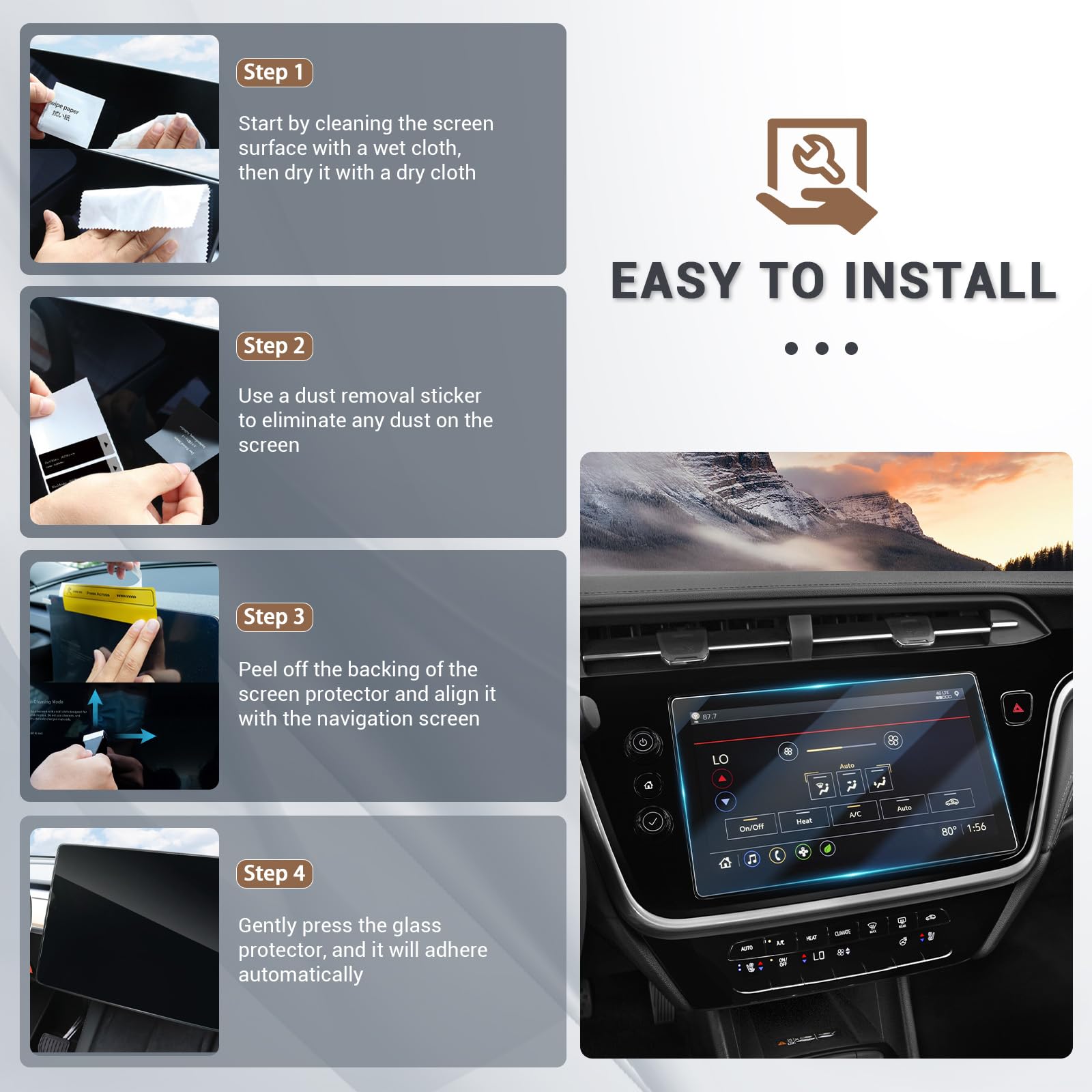 Yee Pin 2025 2024 2023 2022 Chevy Bolt Euv Screen Protector For Chevy Bolt Ev Accessories Chevy Bolt Screen Protector 2022 2025 Bolt Euv Screen Protector 2022 Chevy Euv Screen Protector Anti Scratch