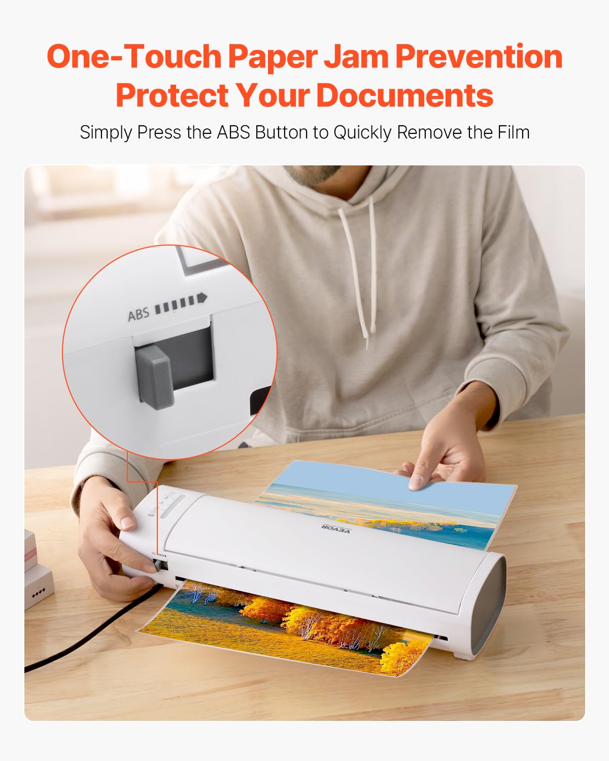 Vevor Laminator Machine, Cold And Hot Laminator For Max A3 Paper Size, 1 Min Quick Warm Thermal Laminator, 3-5 Mil Thickness, Id