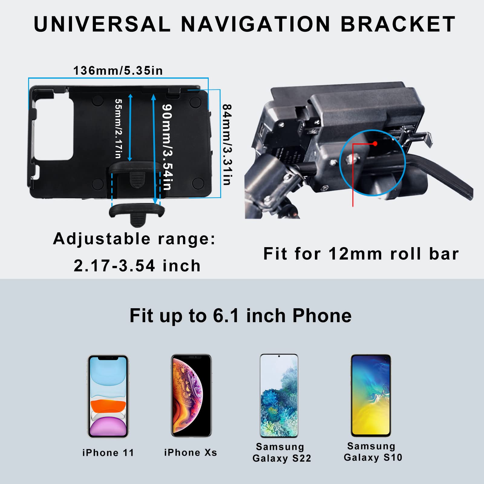 Mdpromcp R1200Gs Motorcycle Phone Holder With Double Usb Charger Mobile Phone Mount Gps Navigation Bracket Compatible With F700G