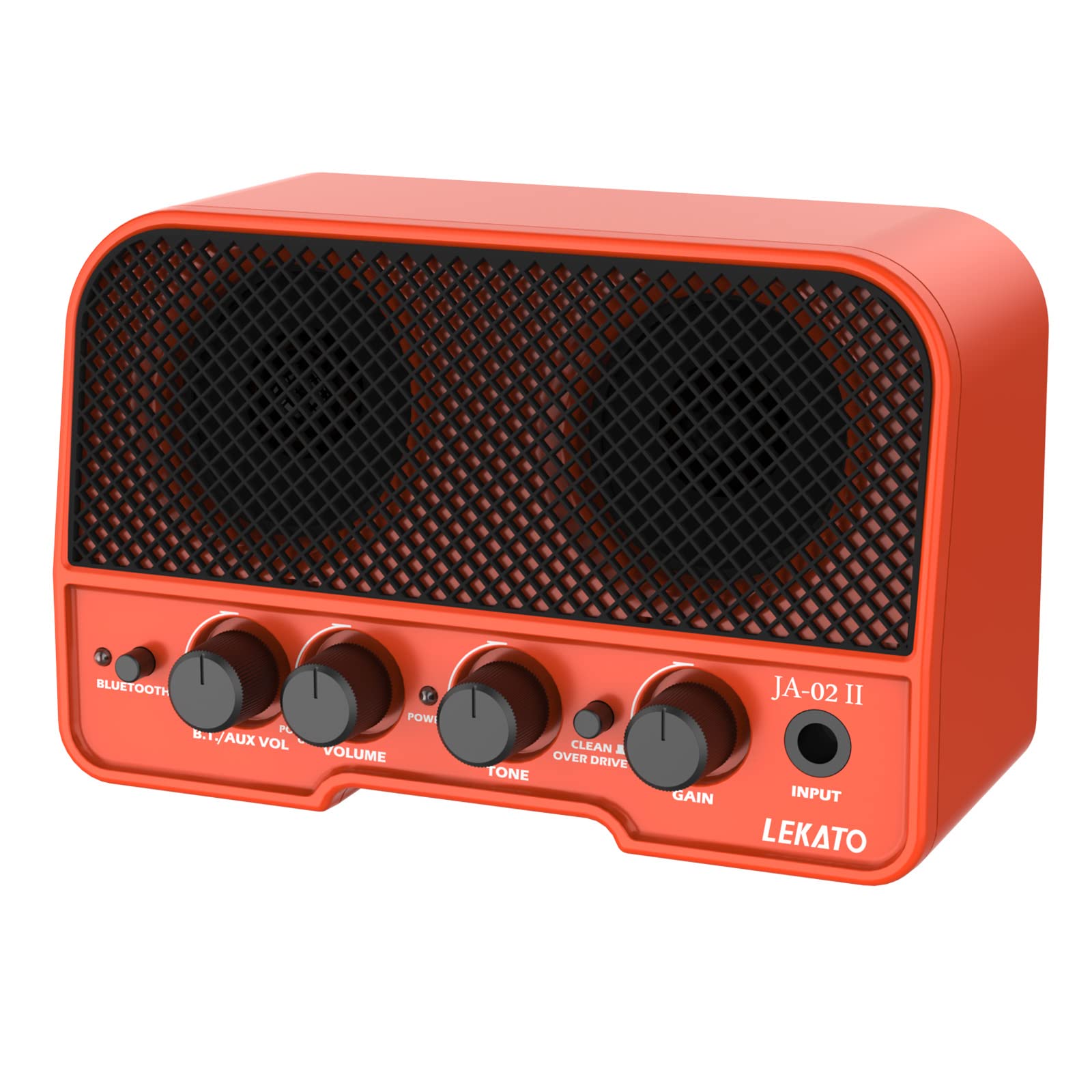 Lekato Mini Guitar Amp, 5W Rechargeable Electric Guitar Amplifier, Clean&Overdrive Effects Bluetooth Guitar Amp Portable For Dai