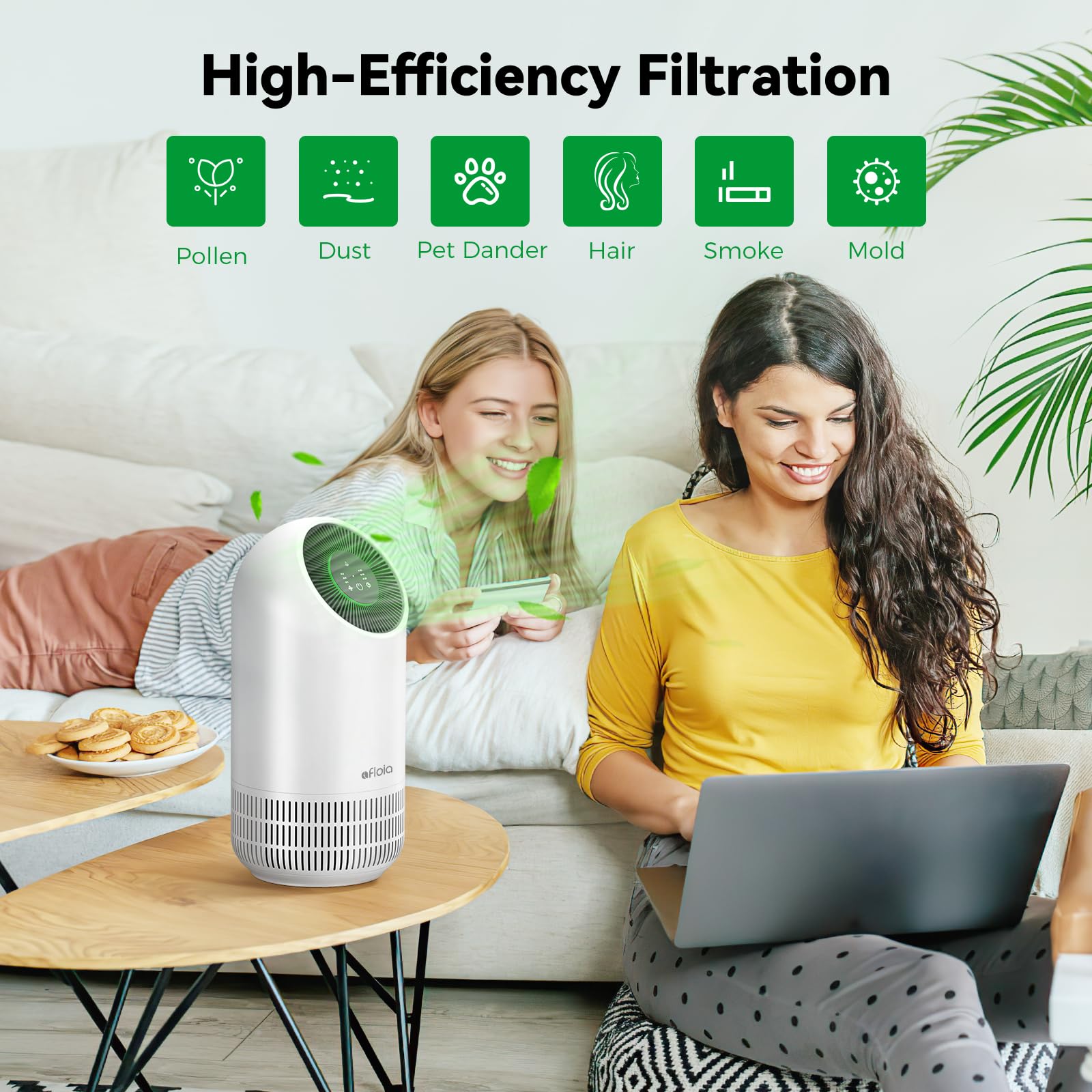 Afloia Efficient Air Purifier Original Replacement Filter For Fillo B088Fhcs83 /B07Jg1R2Gb /B09Tp51Gnr, 2 Pack