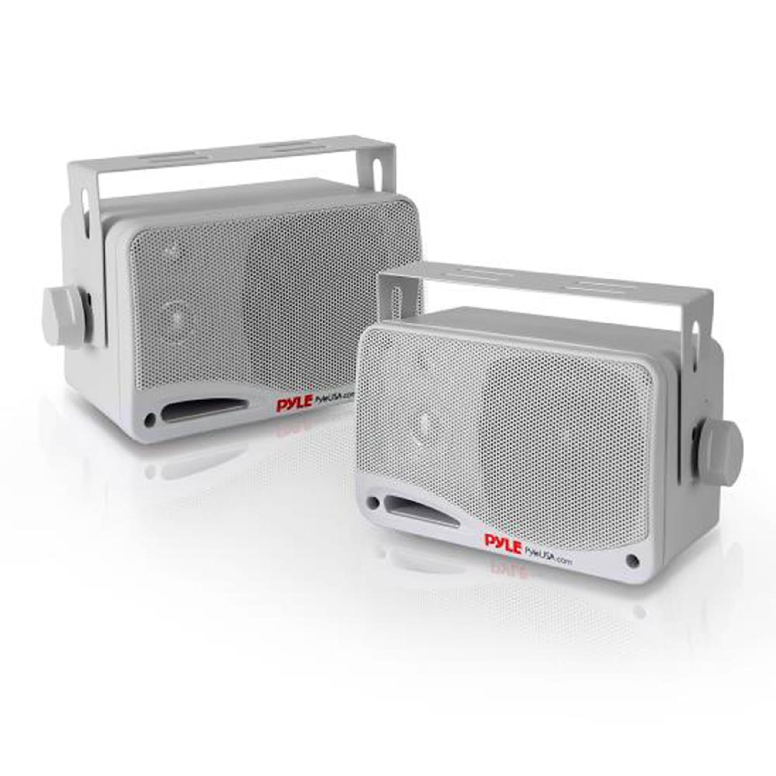 Pyle Outdoor Waterproof Wireless Bluetooth Speaker   3.5 Inch Pair 3 Way Active Passive Weatherproof Wall, Ceiling Mount Dual Sp