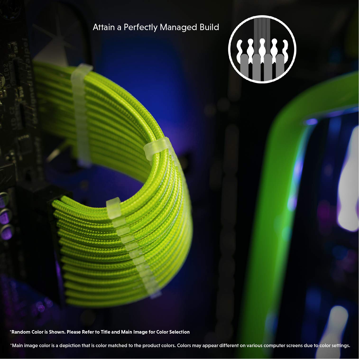 Linkup   Ava 30Cm Eps 4 Pin Cpu Atx Motherboard Psu Power Supply Braided Sleeved Custom Mod Pc Extension Cable W/Combs?Strong &