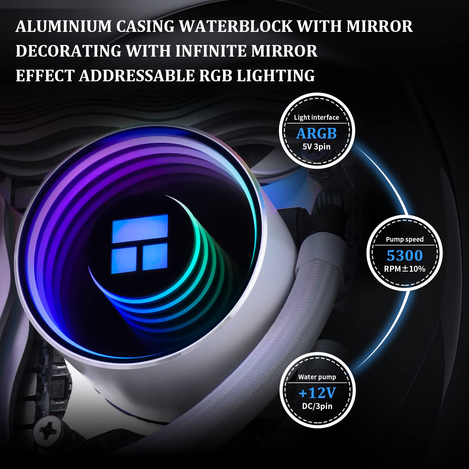 Thermalright Frozen Notte 360 White Argb Water Cooling Cpu Cooler, 360 White Cpu Cooler Specifications, 3  120Mm Pwm Fans, S Fdb