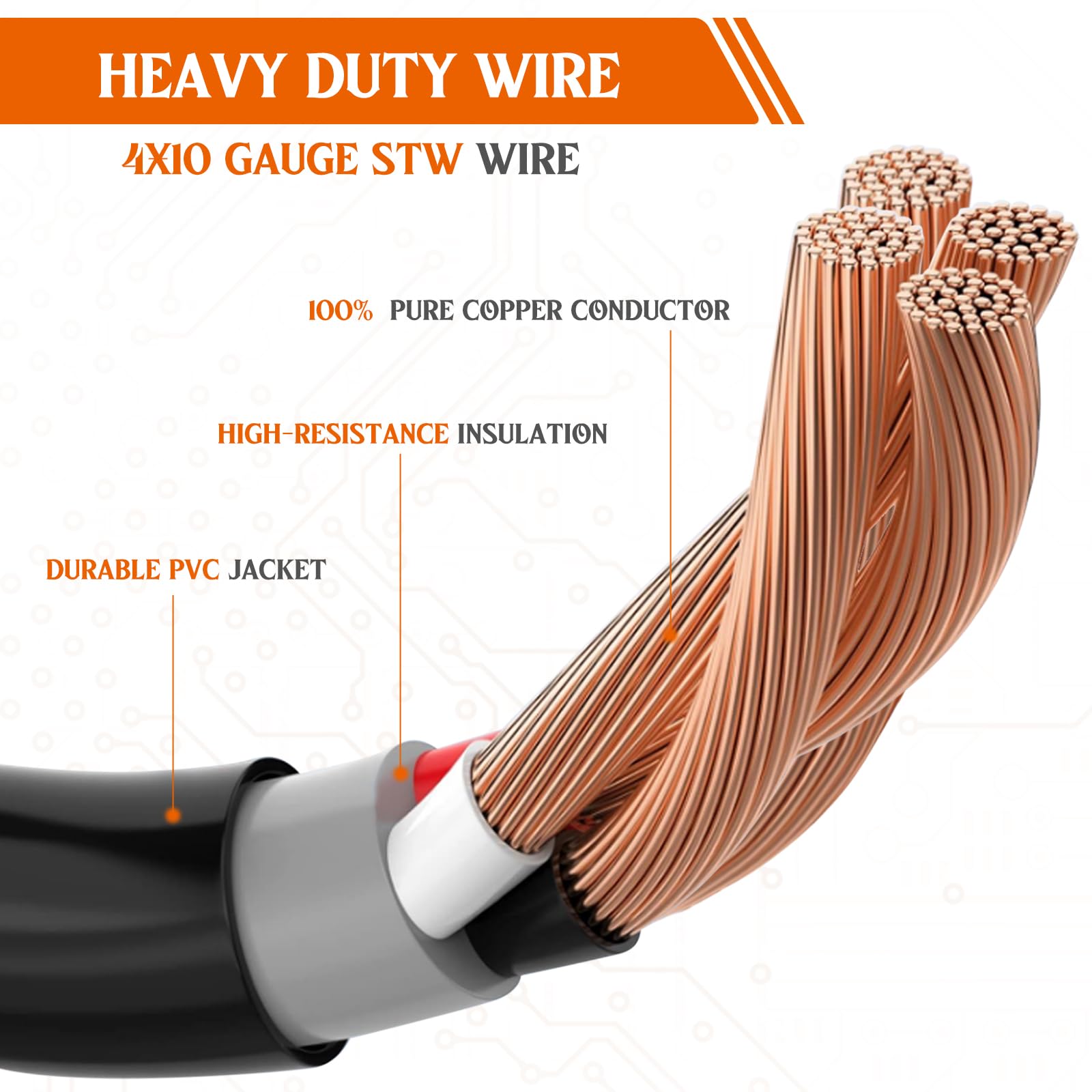 Kanayu 1.8Ft 30 Amp To 20 Amp 110V Generator Distribution Adapter Compatible With Nema L14 30P To Nema 4X 5 20R/ 5 15R, 4 Prong