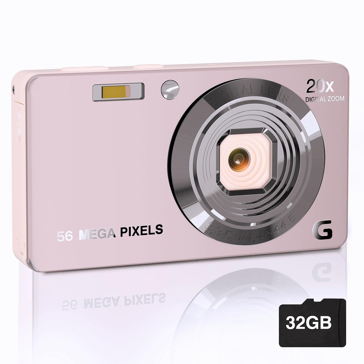 Focusify Digital Camera, 4K Cameras For Photography, Digital Point And Shoot Camera With 56Mp Autofocus 20X Zoom Anti Shake, Vid