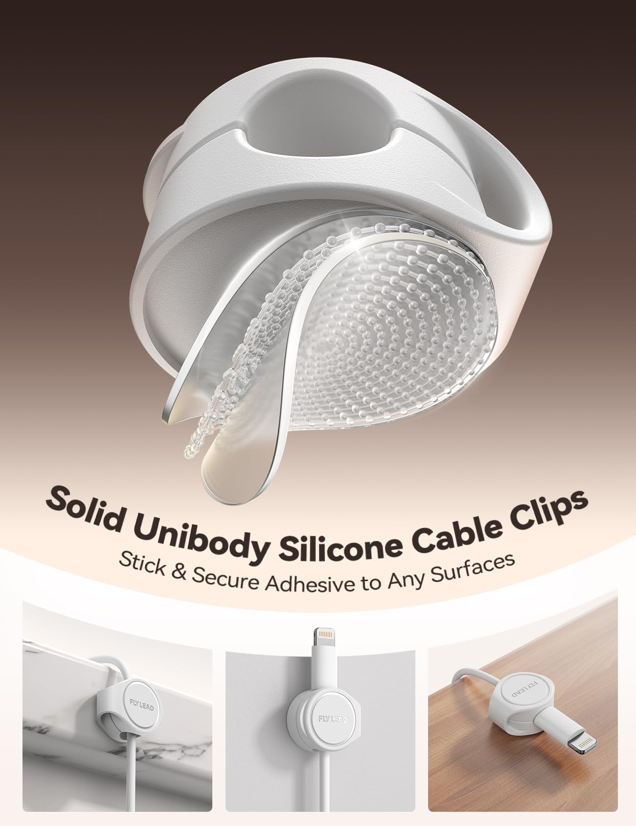 8-Pack Cord Organizer Silicone Magnetic Cable Clips [8 Mm Wider Cable Accessible] Desk Wire Management, Flylead Desktop Cord Hol