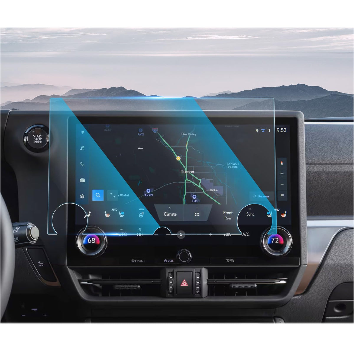 2024 2025 Gx550 Screen Protector For 2024 2025 Lexus Gx 550 Premium/Luxury/Overtrail Touchscreen Cover For Lexus Gx550 Accessories 14' Tempered Glass
