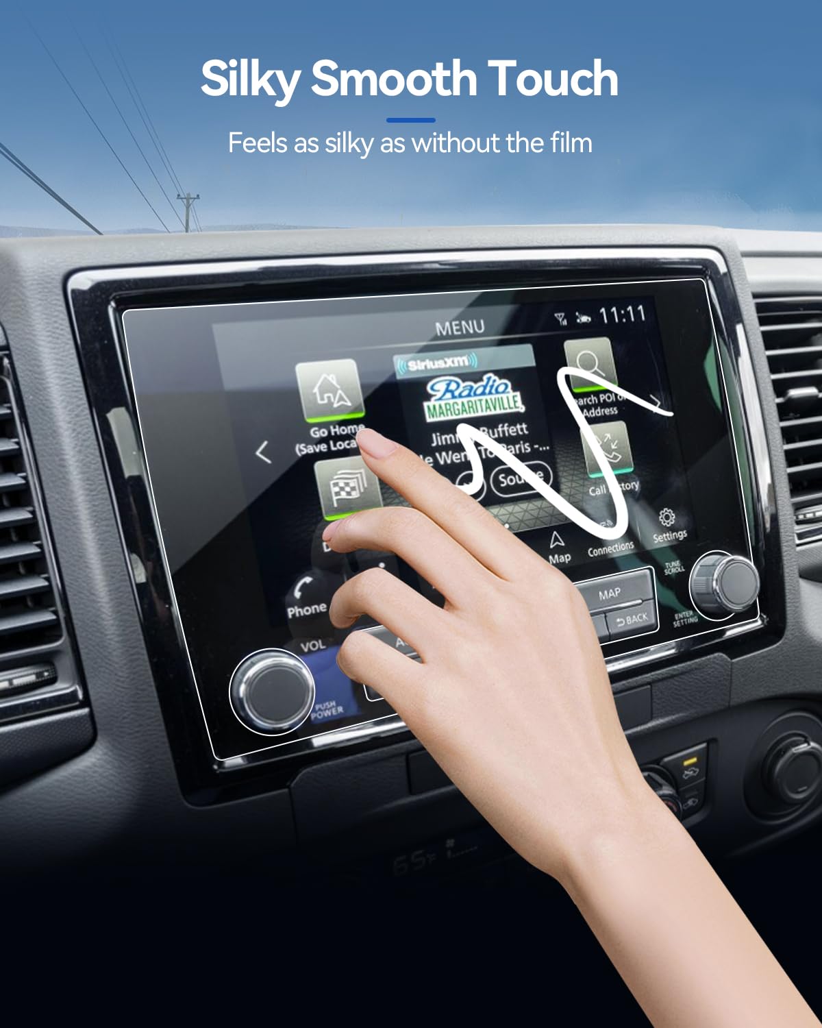 Lantu 2Pcs Car Screen Protector For 2024 2023 2022 Frontier Accessories 9'' Nano Pickup Truck Gps Navigation Touchscreen Protect