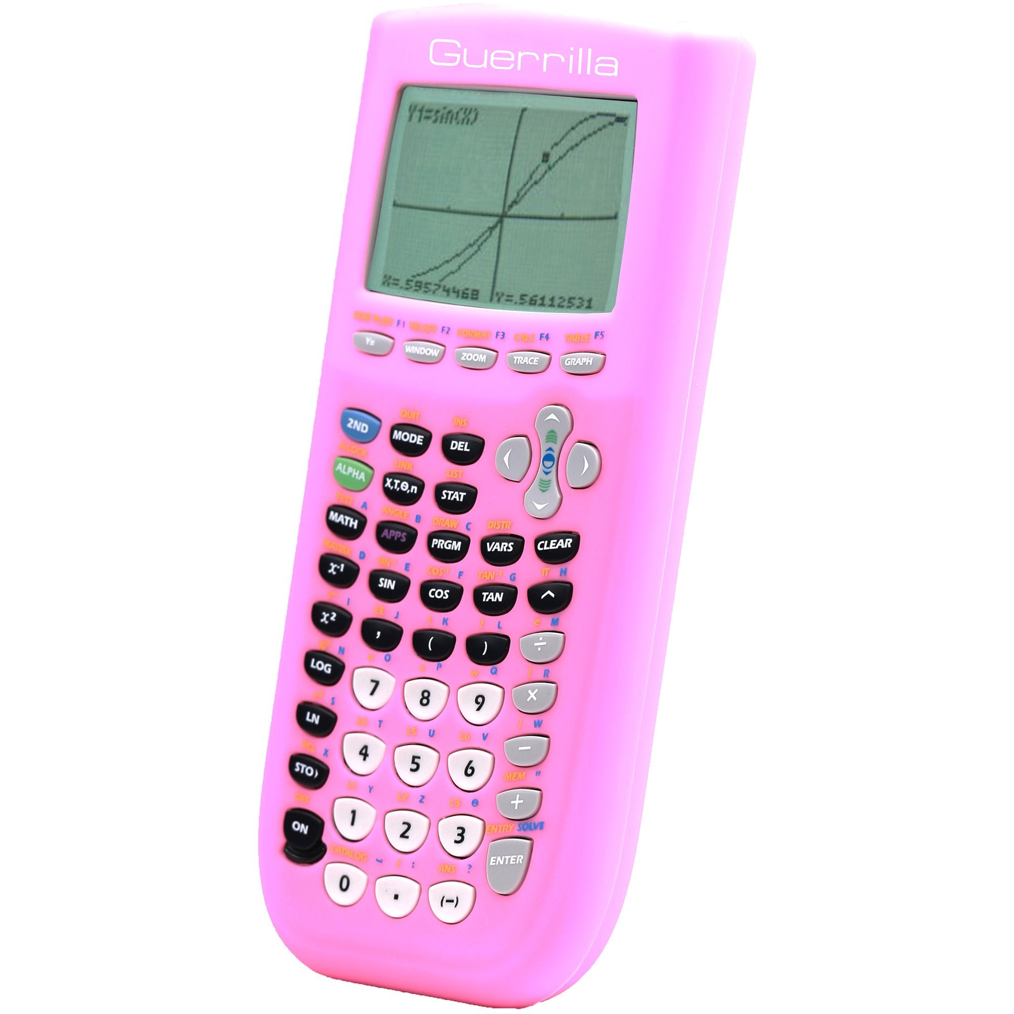 Guerrilla Ti84Pinksc Silicone Case For Texas Instruments Ti 84 Plus Graphing Calculator, Pink