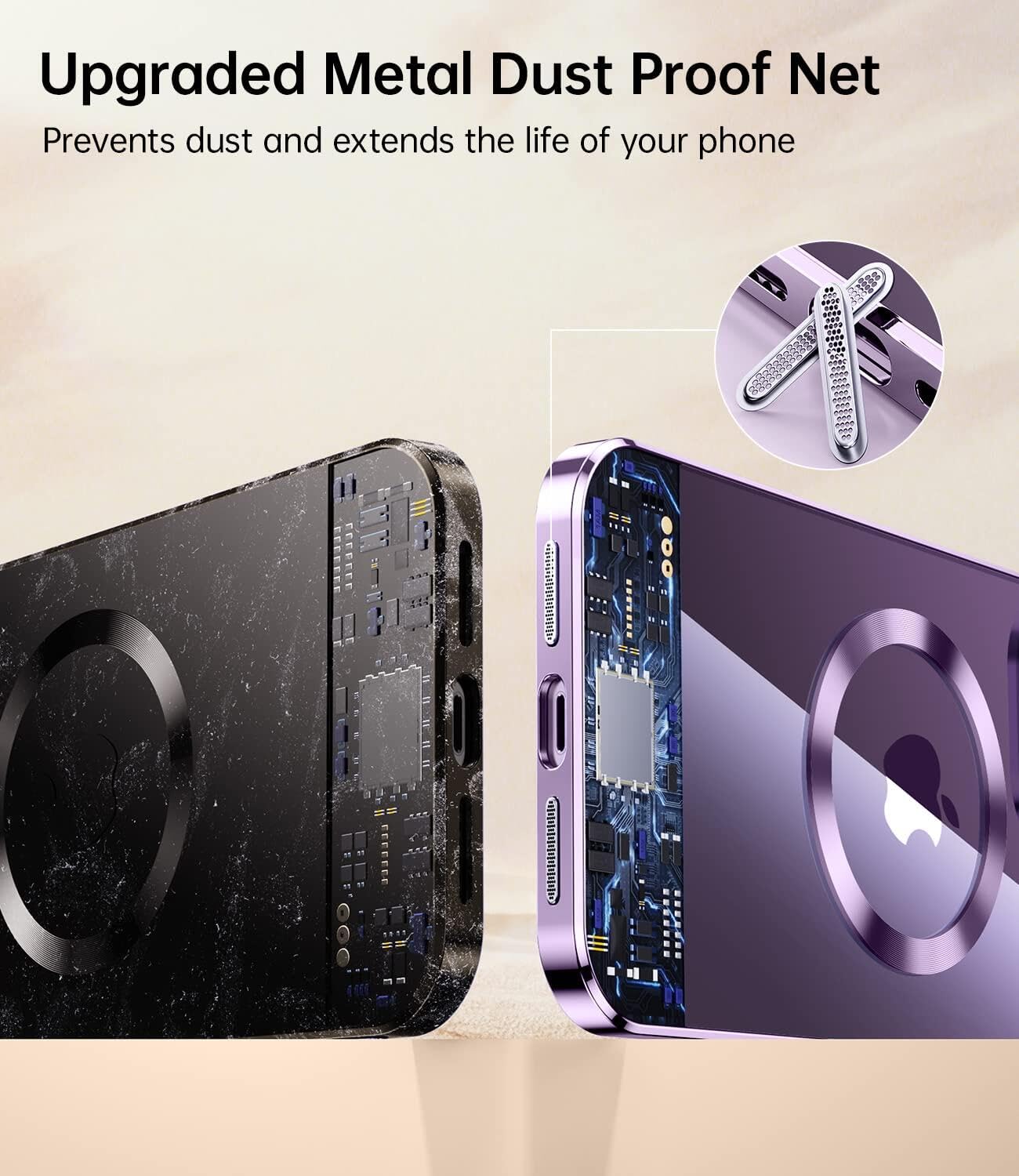 Jueshituo Magnetic Clear Designed For Iphone 13 Pro Max Case With Exlusive Build In Lens Cover [No.1 Strong N52 Magnets] [Compat