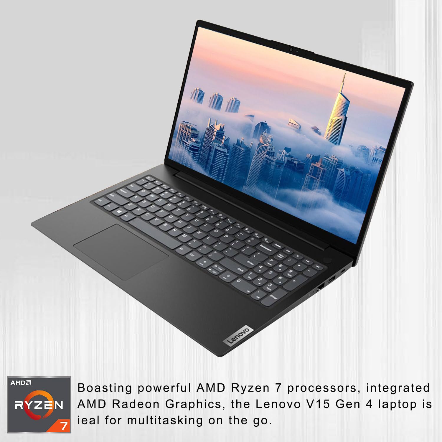 Lenovo V Series V15 Business Laptop, 15.6'' Fhd Display, Amd Ryzen 7 7730U, 16Gb Ram, 1Tb Ssd, Numeric Keypad, Hdmi, Rj45, Webca
