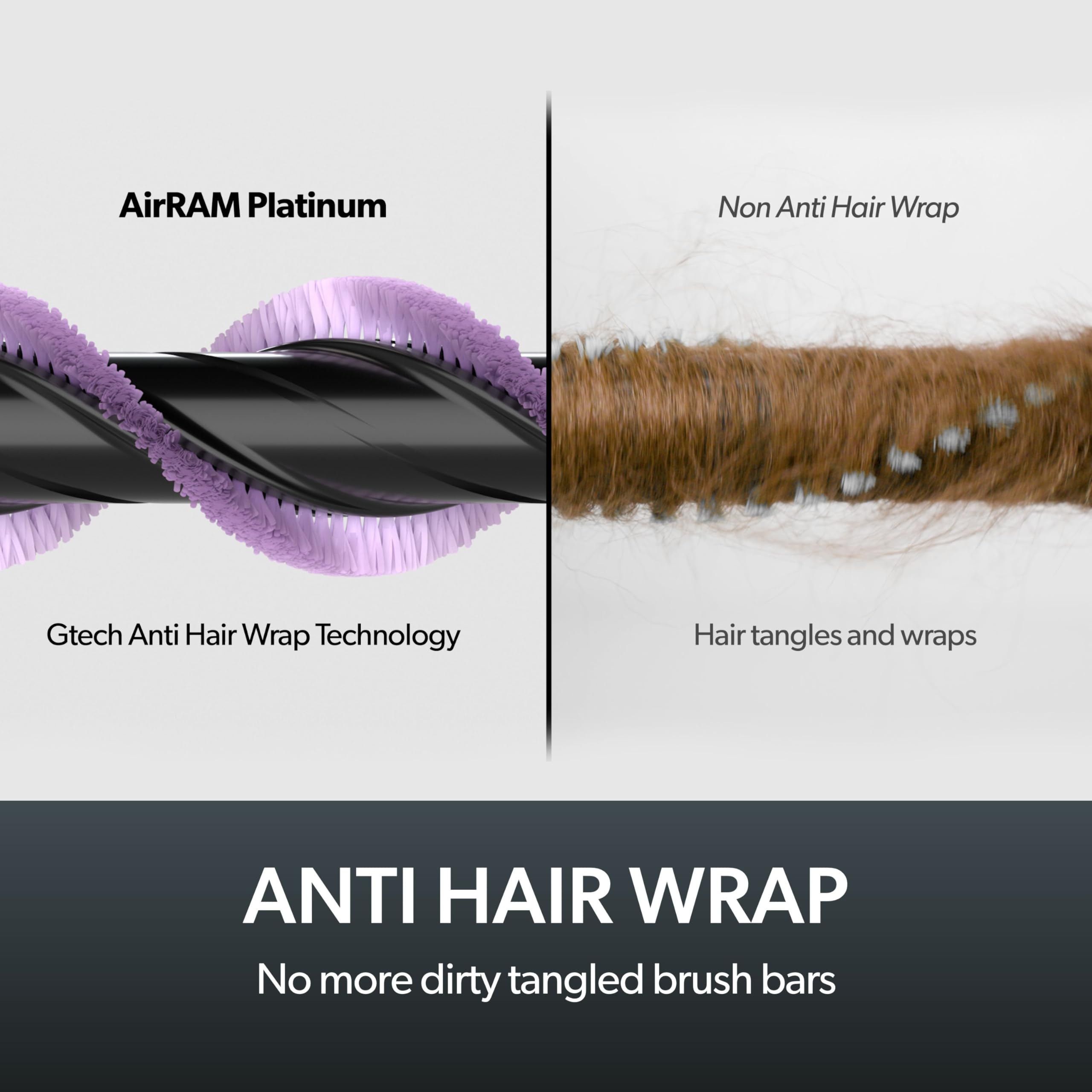 Gtech Airram Platinum Cordless Vacuum Cleaner   Includes Anti Hair Wrap Brush Bar   Perfect For Carpet And Hardwood Floors   Rec