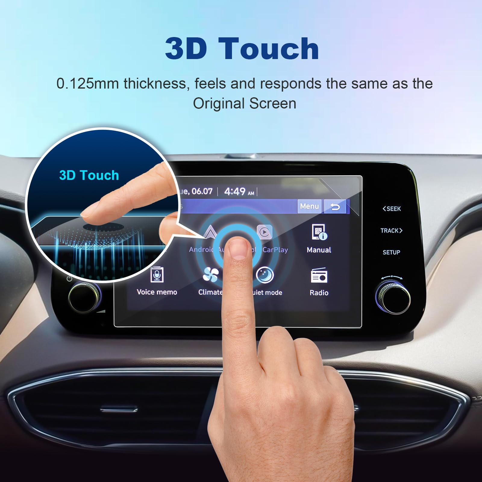 Coleya 2021 2022 2023 Santa Fe Screen Protector For Hyundai Santa Fe Se 8 Inch Touch Screen, 2023 H Yundai Santa Fe Accessories