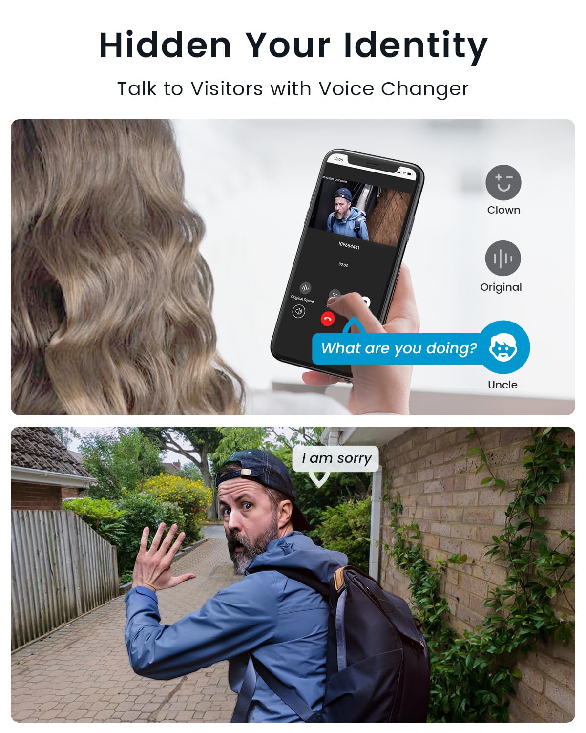 Iegeek Doorbell Camera Wireless No Subscription   Wireless Video Doorbell With Chime, Doorbell With Camera 1080P Grey, Voice Cha