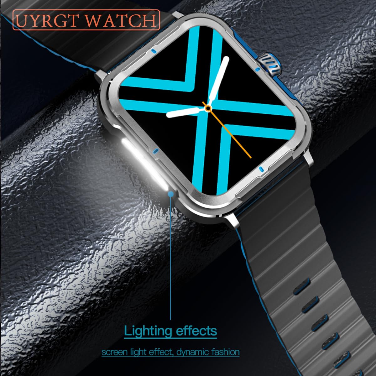 Uyrgt Sports&Rugged Smartwatch For Men Women,Cnc Aluminum Alloy Frame,1.83    Full Touch Display,Bluetooth Call,Fitness Tracker