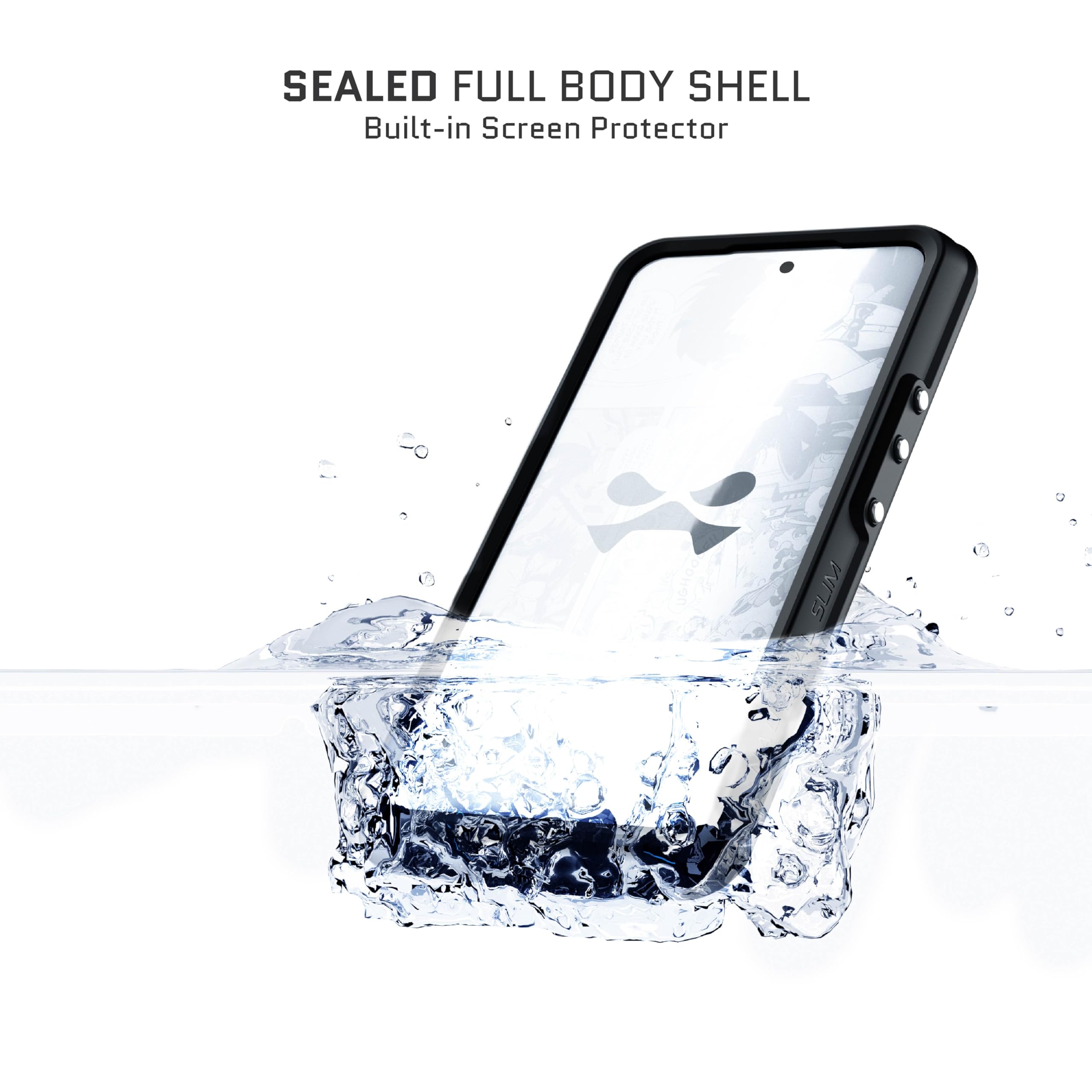 Ghostek Nautical Slim Clear Case For Samsung Galaxy S23 Plus   Waterproof, Shockproof, With Screen & Camera Lens Protector