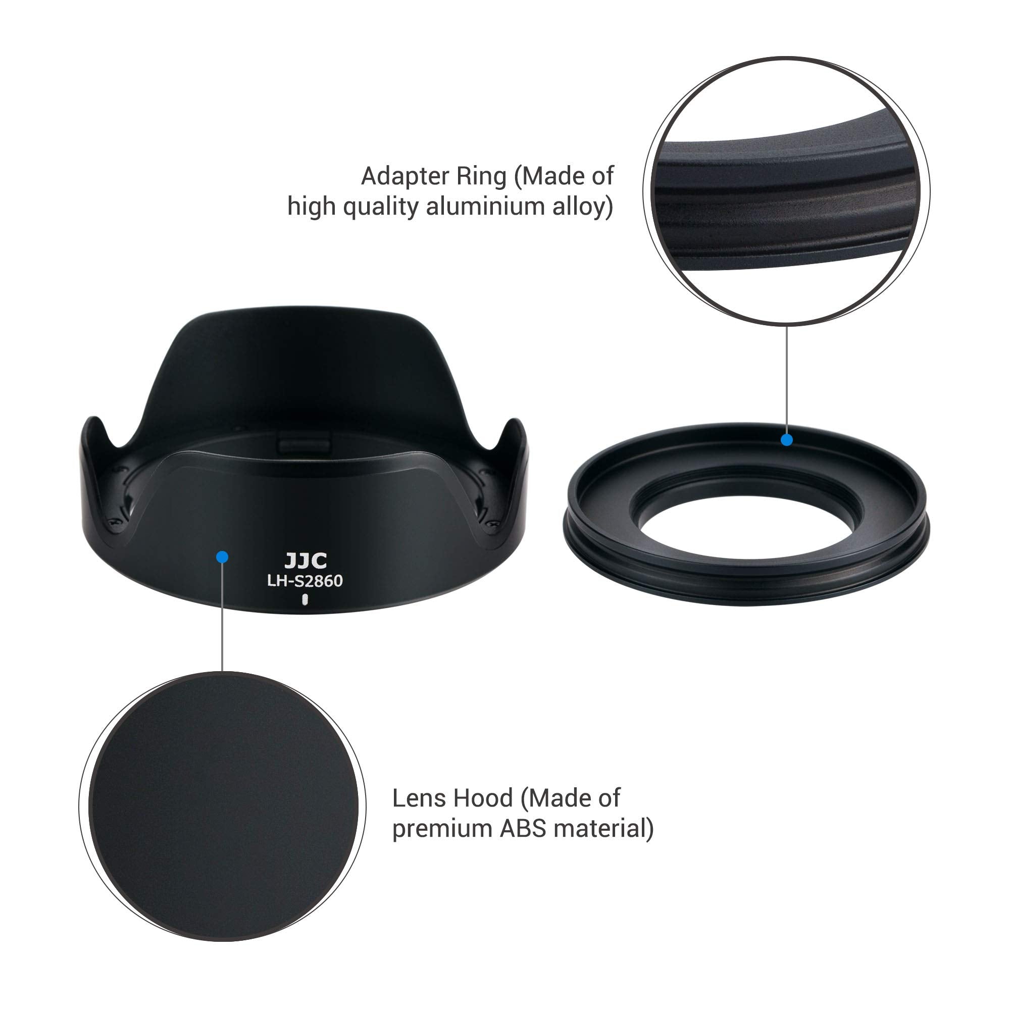Petal Screw In Lens Hood For Sony Fe 28 60Mm F/4 5.6 Lens Sel2860 And Sony E Pz 16 50Mm F/3.5 5.6 Oss Lens Selp1650 On Sony Zv E