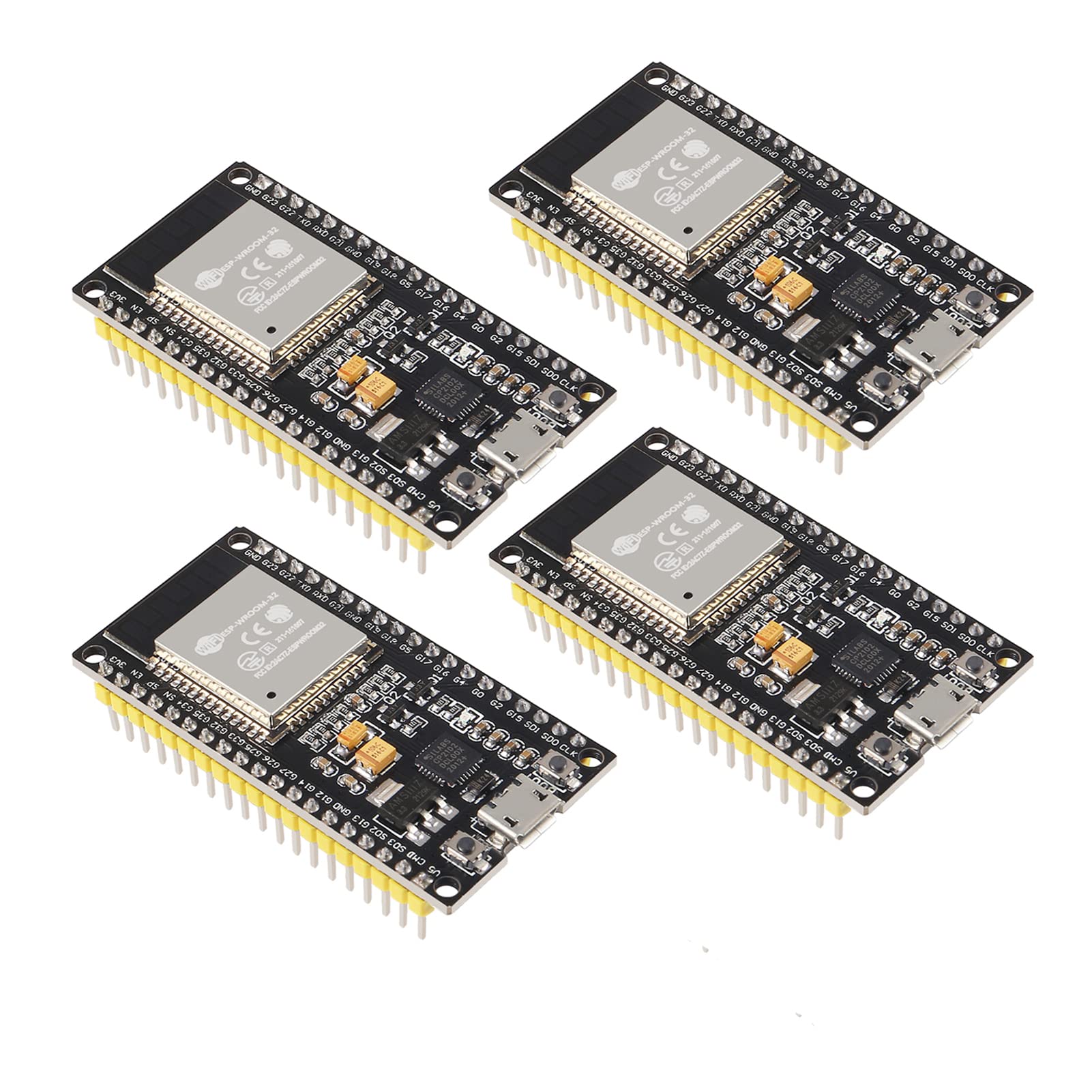 4Pcs Esp32 38Pin Development Board Esp 32S Microcontroller Processor Integrated 2 In 1 Microcontroller Esp Wroom 32 Chip Cp2102