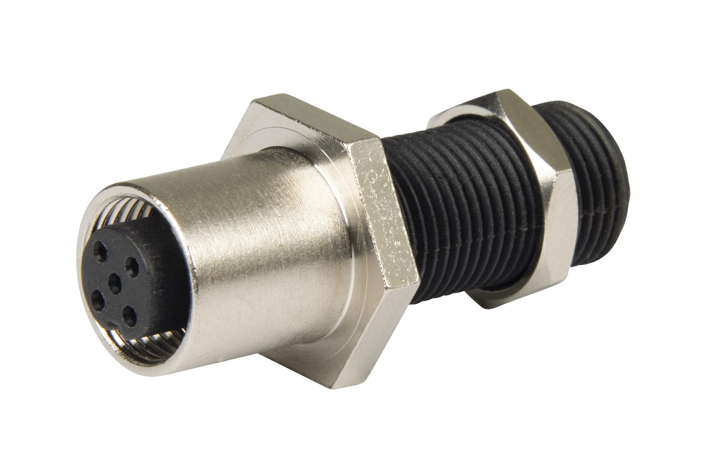 Ancor 270107 Nmea 2000 Through Bulkhead Connector, Stainless Steel/Black,WBEEAB07YCB4421