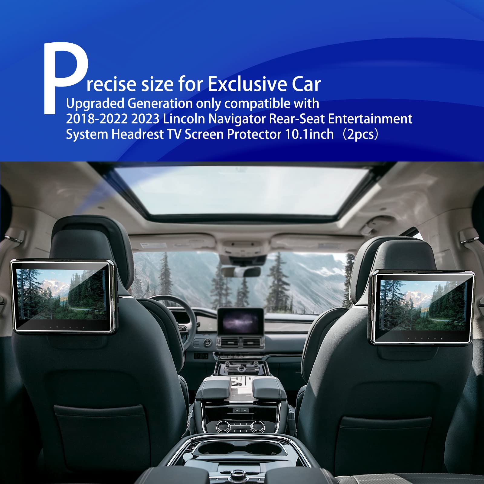 Xxciwp 2023 Navigator Navigation Screen Protector For Lincoln Navigator 2018 2022 2023 Rear Seat Tv Glass Screen Protector 10Inc