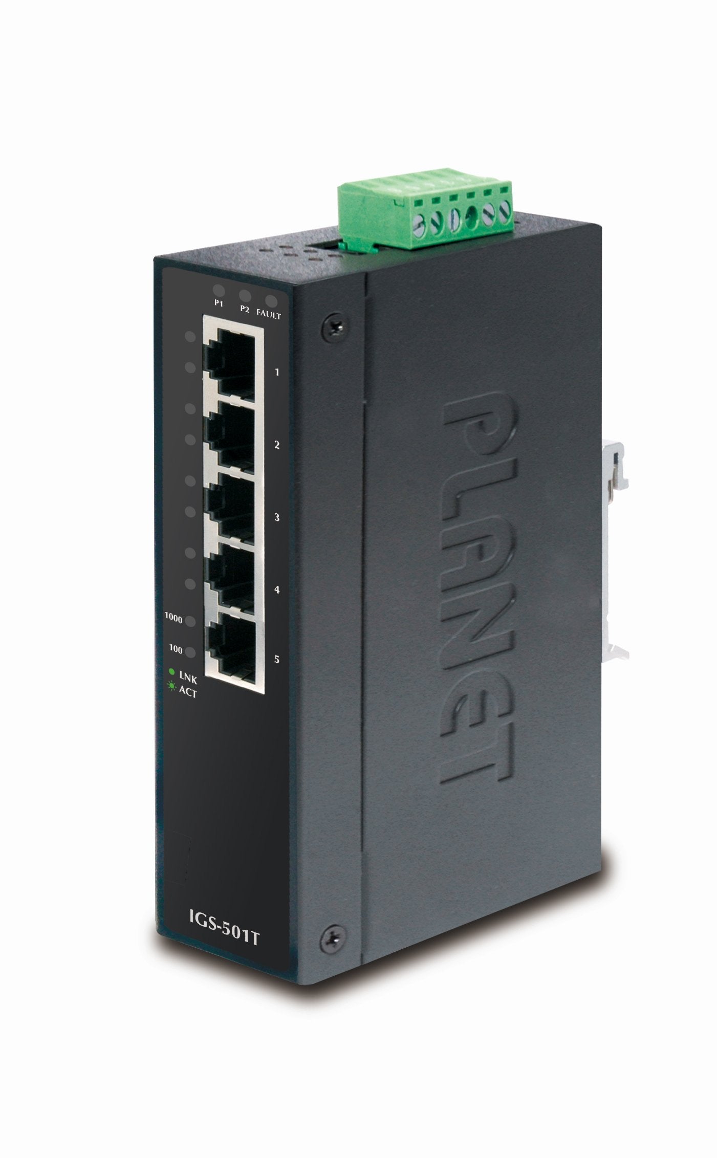 Planet Technology Igs 501T Ip30 Industrial Gigabit Ethernet Switch 5 Port 10/100/1000Base Tx ( 40~75   C)