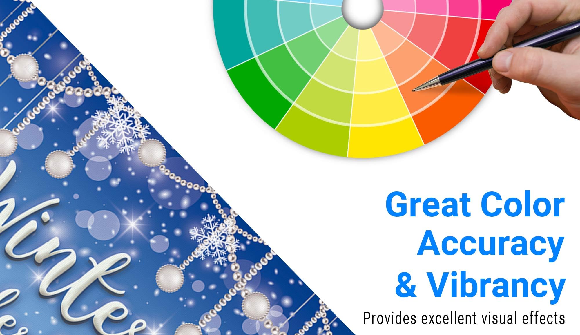 Funnytree 7X5Ft Winter Wonderland Backdrop Blue Boy Baby Shower Birthday Party Christmas Snowflake Snow Landscape Photography Ba